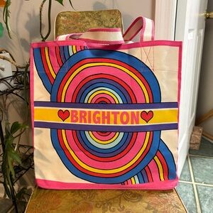 Brighton Tom Clancy Rainbow Bright Tote Bag “love to be bold” nwot